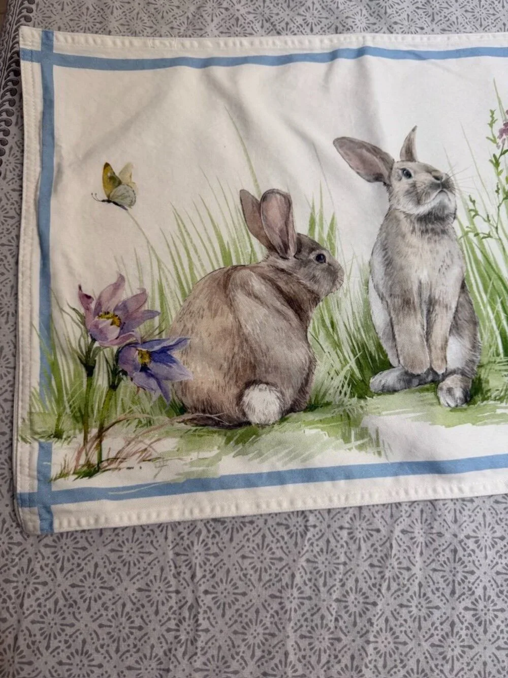 Williams Sonoma Easter Bunny Table Runner 16x100